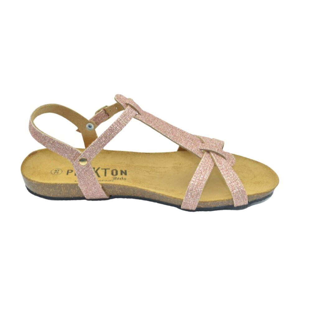 Plakton Women's Comfort Leather Sandal Mam Coco Pink Made in Spain
